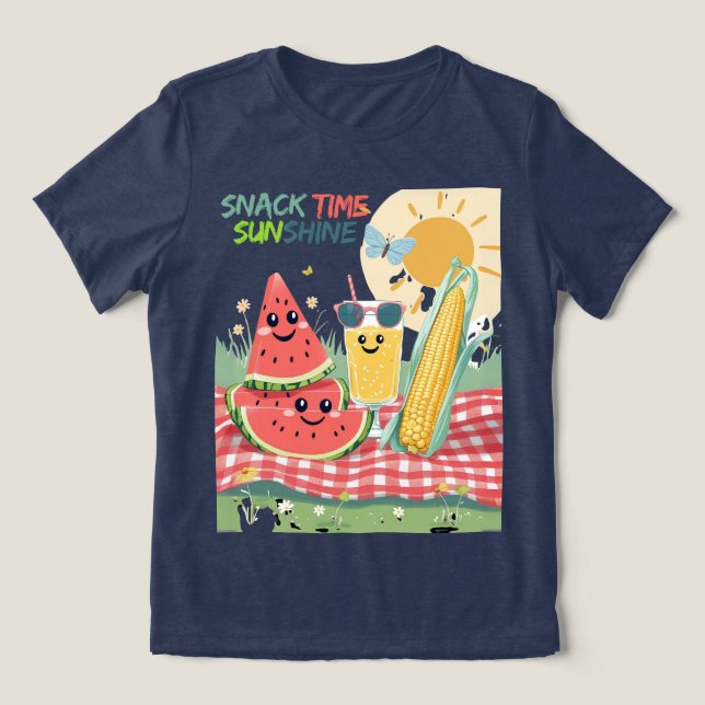 Picnic Pals – Summer Snack Squad T Shirt (Design Framsida)