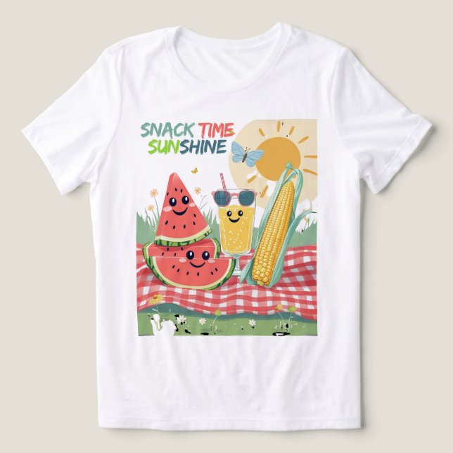 Picnic Pals – Summer Snack Squad T Shirt (Design Framsida)