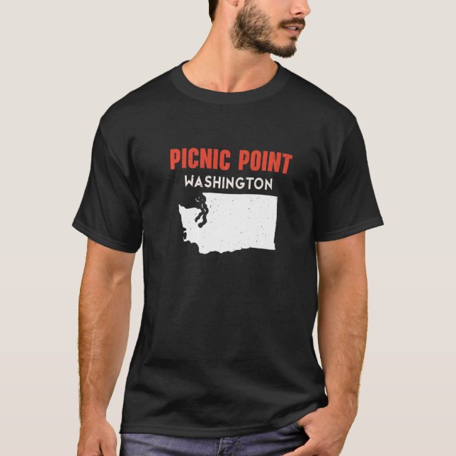 Picnic Point Washington USA State America Travel W T Shirt (Framsida)