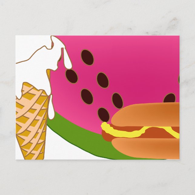 Picnic Postcard Party Inbjudan (Framsida)