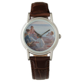 Picnic Snack på stranden (italiensk sjövägscen) Armbandsur