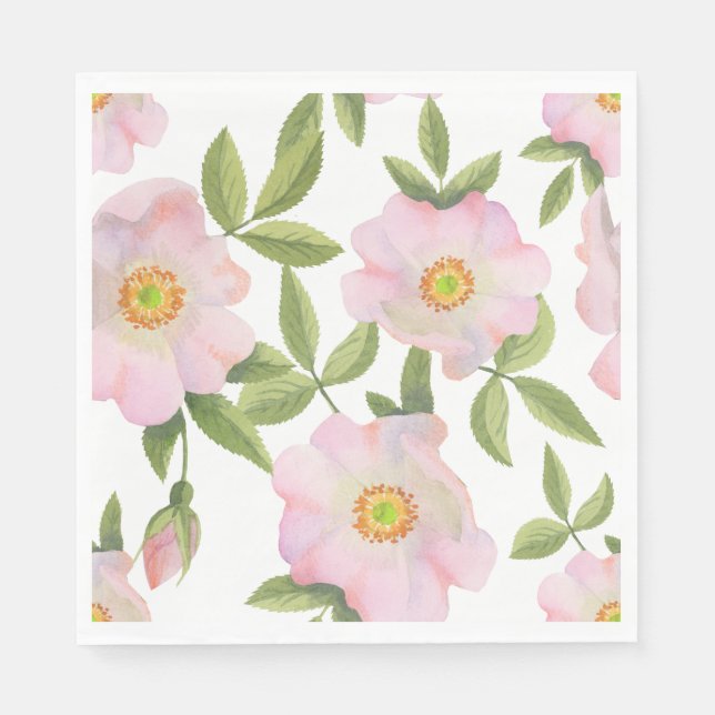 Picnic Tallrikar - Rosehips Pappersservett (Framsidan)