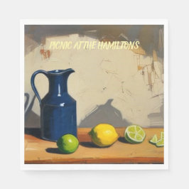 Picnic Tallrikar - Rustic Jug Italianate Lemons Li Pappersservett