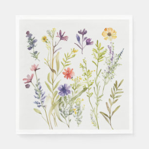 Picnic Tallrikar - Söt Wildblommor Pappersservett
