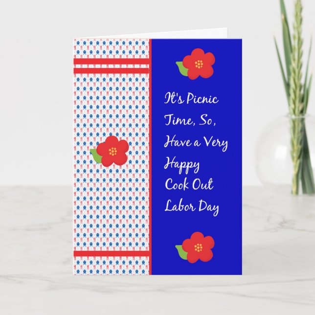 Picnic Time Card för arbetsdag Kort (Framsida)