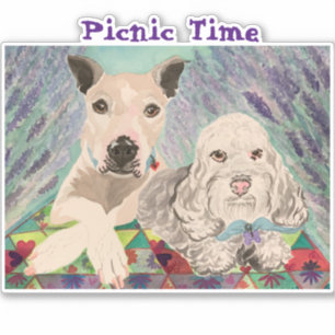 Picnic Time Hundar Klistermärken
