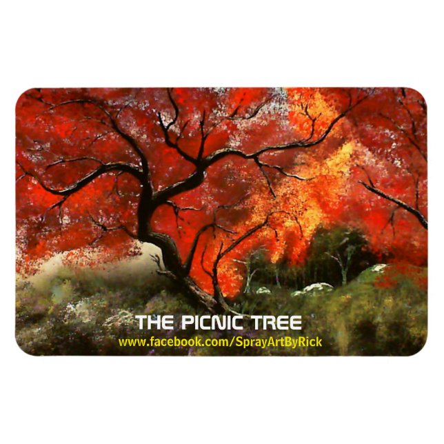 Picnic Träd Magnet (Horisontell)