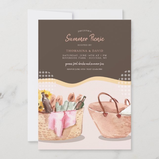 Picnic Vibes Inbjudningar (Framsida)