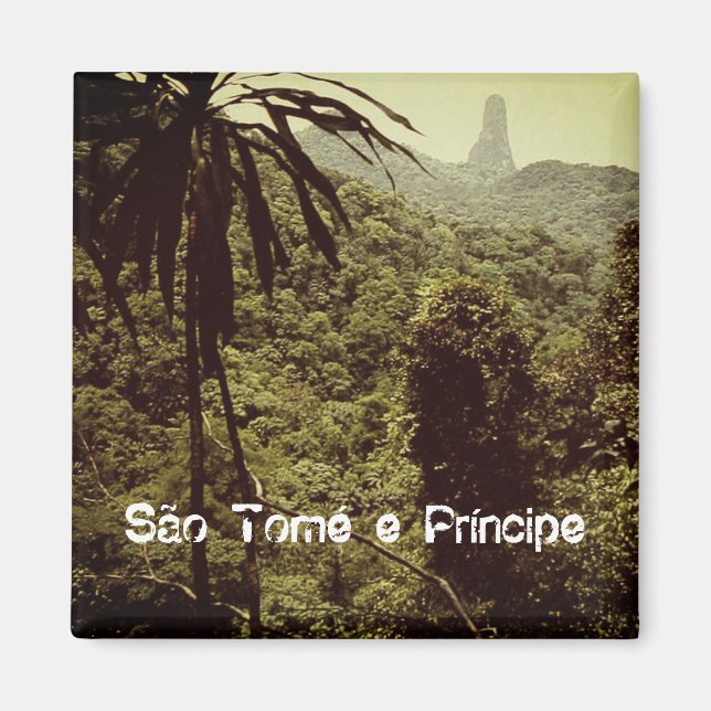 Pico Cão Grande - São Tomé und Príncipe Magnet (Framsidan)
