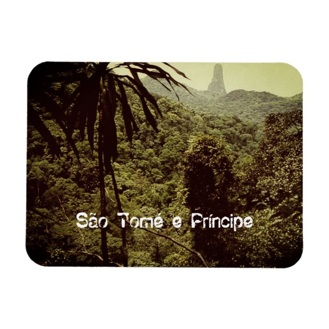 Pico Cão Grande - São Tomé und Príncipe Magnet (Horisontell)