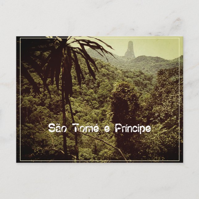 Pico Cão Grande - São Tomé und Príncipe Vykort (Framsida)