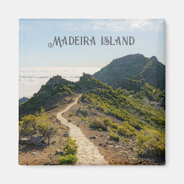 Pico Ruivo vandringslandskap, Madeira resor Magnet (Framsidan)