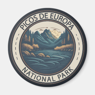 Picos de Europa nationalpark Spain Travel Art Magnet