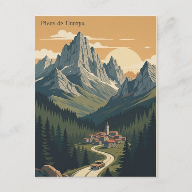 Picos de Europa, Spanien Vykort (Framsida)