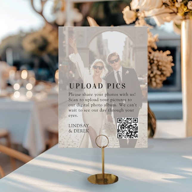 PICS HÄNDER!QR-kod Djärv Foto Bröllopsgalleri (PICS HAPPEN!QR Code Bold Trending Wedding Gallery)