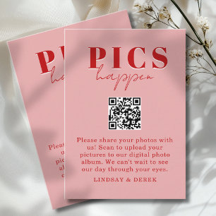 Pics happen! Foto, QR-kod, Bröllop Tilläggskort