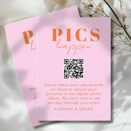 Pics happen! Photo, QR-Code, Wedding Tilläggskort