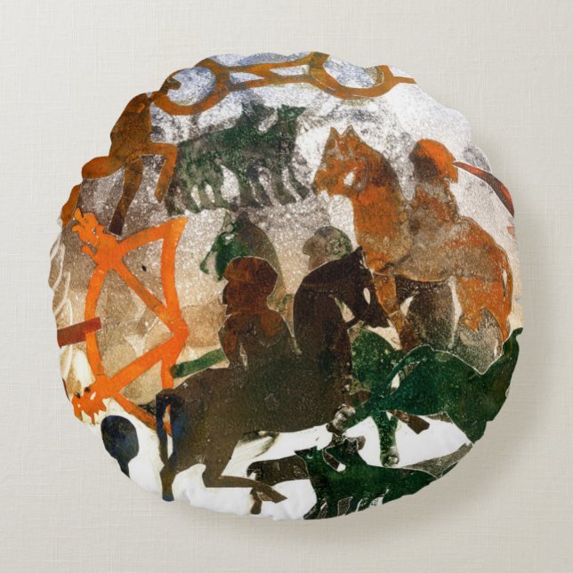 Pictish arv rund kudde (Framsidan)