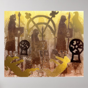 Pictish Birsay sten Poster