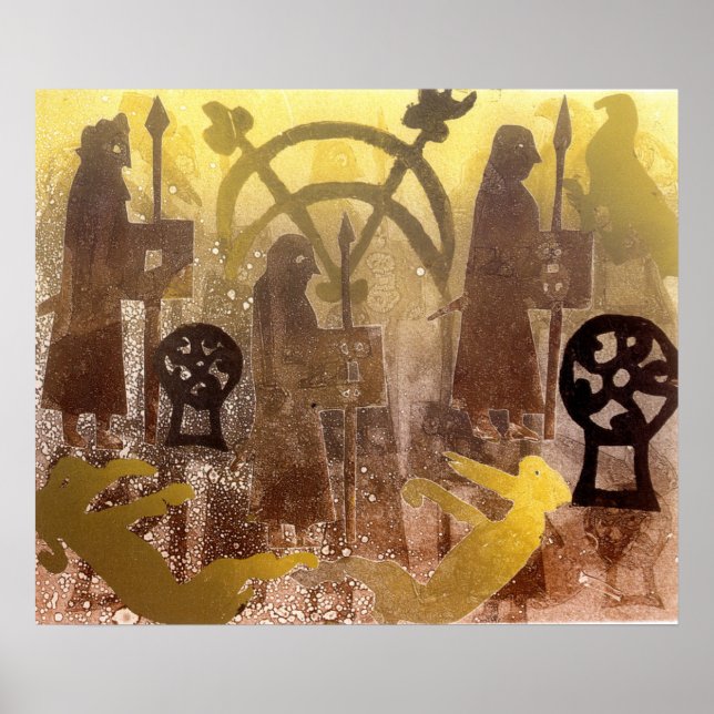 Pictish Birsay Stone Poster (Framsidan)