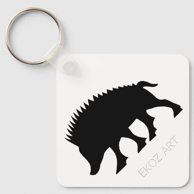 Pictish Boar Cutout Nyckelring (Framsida)