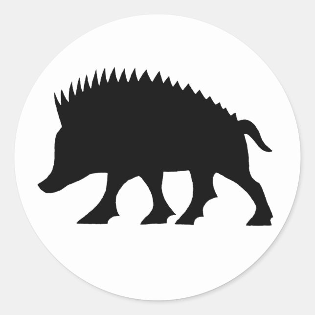 Pictish Boar Cutout Runt Klistermärke (Framsida)