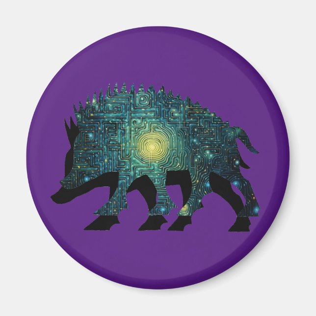 Pictish Boar Maze Magnet (Framsidan)