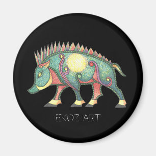 Pictish Boar Sol Magnet