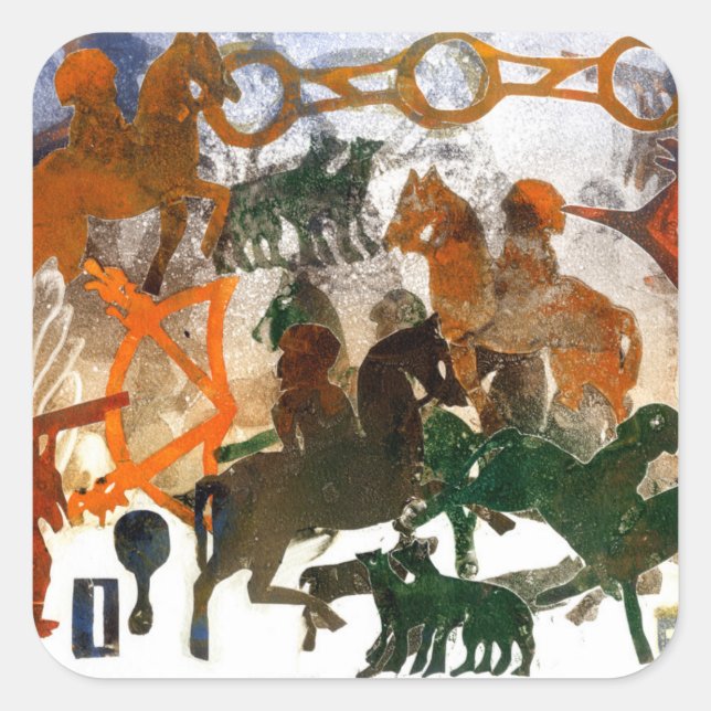 Pictish Heritage Fyrkantigt Klistermärke (Framsida)