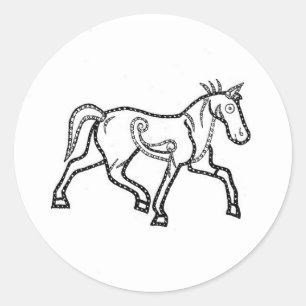 Pictish Horse Runt Klistermärke