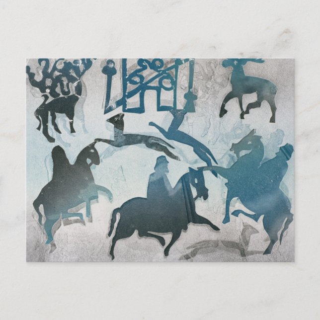 Pictish Hunting Scene III 1995 Vykort (Framsida)