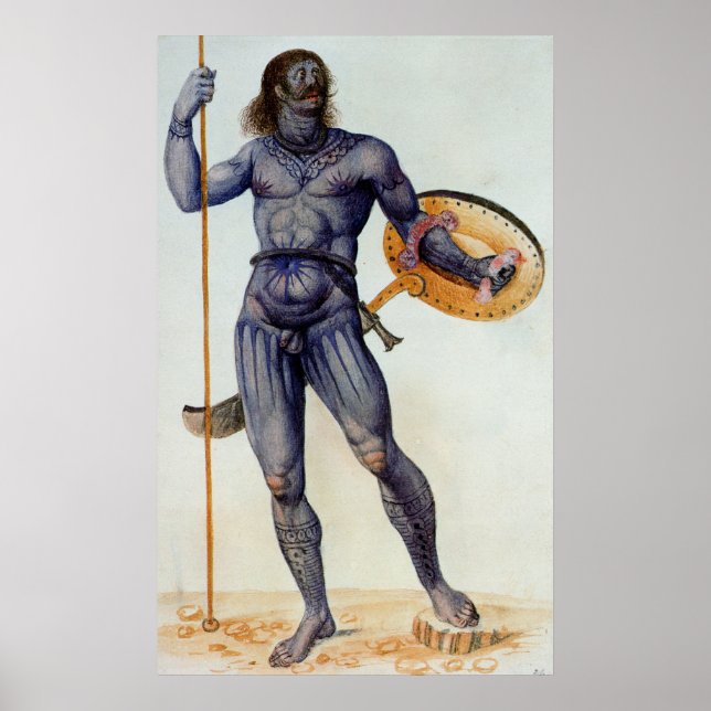 Pictish Man Holding a Shield Poster (Framsidan)