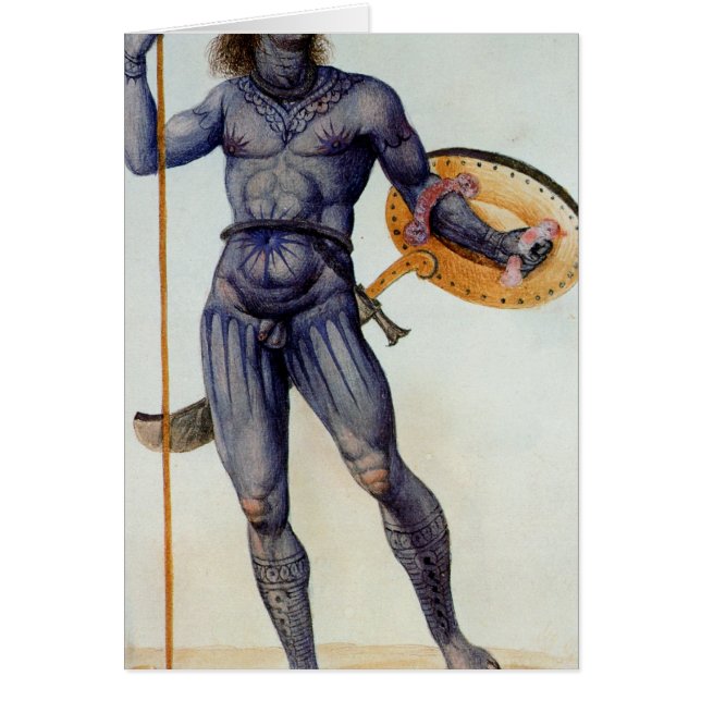 Pictish maninnehav en skydda hälsningskort (Framsidan)