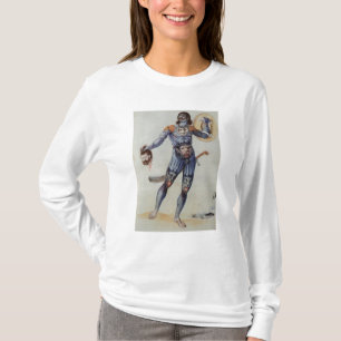 Pictish maninnehav ett människahuvud t-shirt