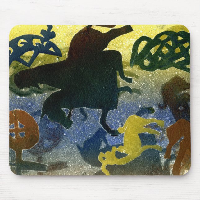 Pictish skicklig ryttare musmatta (Framsidan)