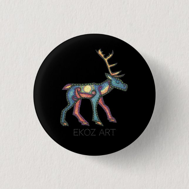 Pictish Stag Sol Knapp (Framsida)