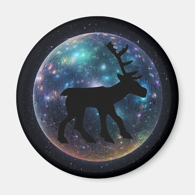 Pictish Stag Space Orb Magnet (Framsidan)