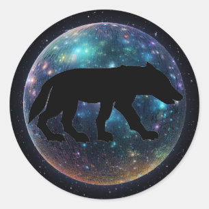 Pictish Varg Space Orb Runt Klistermärke