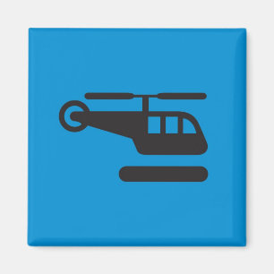 Pictogrammagnet, helikopter magnet