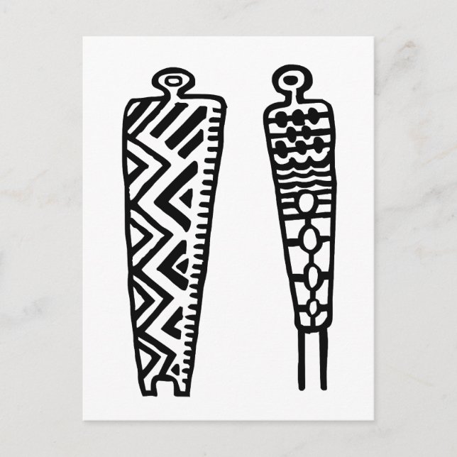 Pictograph Manar-BW Vykort (Framsida)