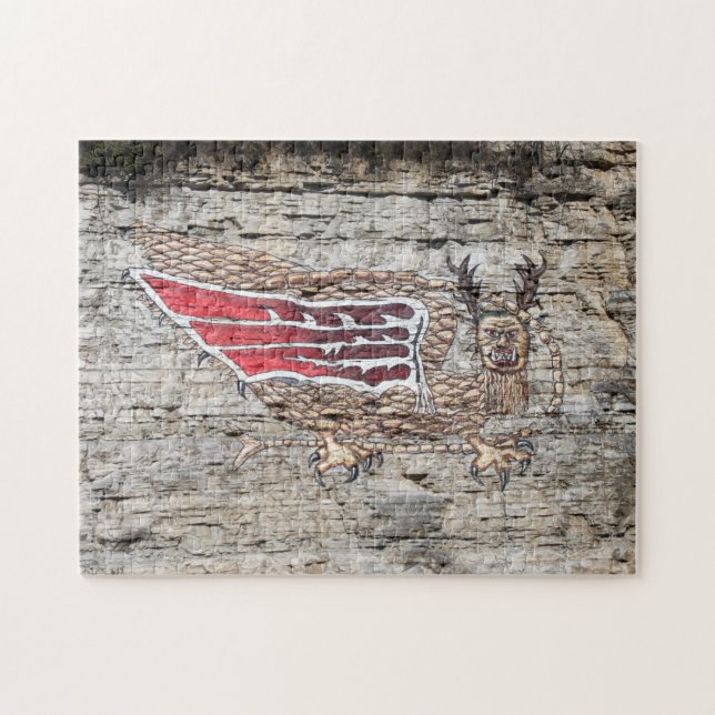 Pictograph Piasa Bird Photo Pussel (Horisontell)