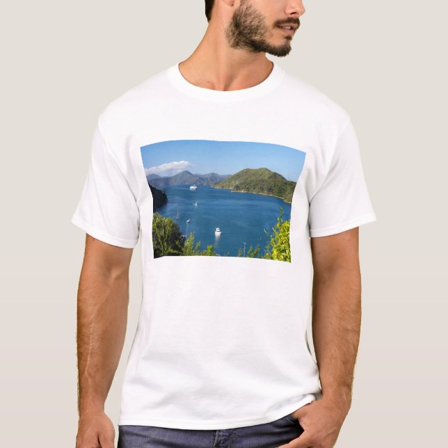 Picton hamn, Marlborough Sounds, söder T Shirt (Framsida)