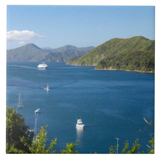 Picton Harbour, Marlborough Sounds, söder Kakelplatta (Framsidan)