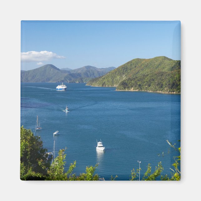 Picton Harbour, Marlborough Sounds, Söder Magnet (Framsidan)