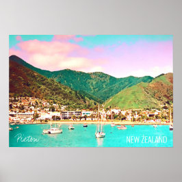 Picton Harbour New Zealand-resor Poster