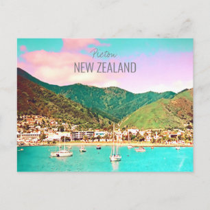 Picton Harbour New Zealand-resor Vykort