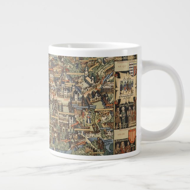 Pictorial Karta of Cambridge, England Jumbo Mugg (Höger)