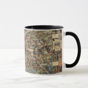 Pictorial Karta of Cambridge, England Mugg