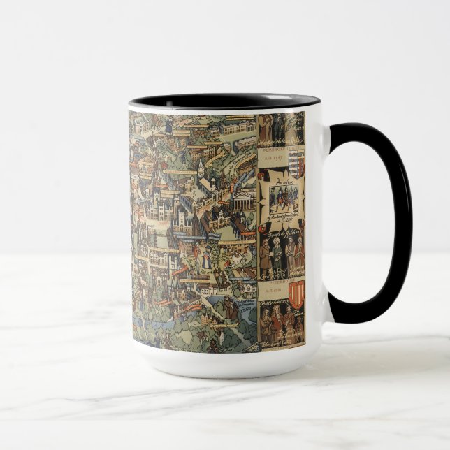 Pictorial Karta of Cambridge, England Mugg (Höger)