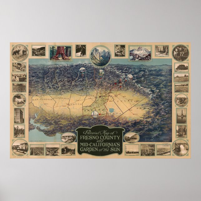 Pictorial of Karta Fresno County, Garden of the So Poster (Framsidan)